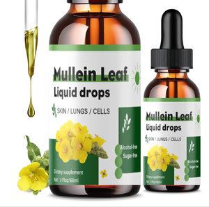 Suplemento Herbal Líquido de Extracto de Hoja de Gordolobo Silvestre de 60ml, Marca Privada, Más Vendido, Gotas Naturales de Gordolobo para los Pulmones - Product Image 1