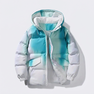 Chaqueta de Invierno para Hombre, Cálida, Transpirable, de Secado Rápido, Estilo Hip Hop, Color Sólido, Cuello Alto, con Capucha y Cierre - Product Image 1