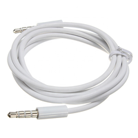 Nouveau câble audio 4 pôles 1m 3.5mm mâle à mâle enregistrement voiture Aux cordon audio casque cordon de connexion câble d'extension MP3