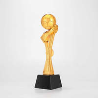 Fabricant Vente en gros Blanc Or Argent Bronze Cristal Football Trophée Résine Football Championnat Trophée Crystal Award Trophy