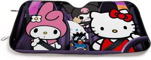 Dibujos animados personajes Kawaii parabrisas parasol accesorios de coche cubiertas de <span class=keywords><strong>volante</strong></span> para la mayoría de los coches - Product Image 4