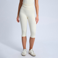 Nouveaux shorts de yoga taille haute Cloud Soft de 5 pouces, avec ourlet fendu et effet push-up, longueur genou, pour le cyclisme et l'entraînement, pour femmes