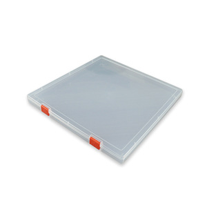Plastic Storage <b>Box</b> Rectangle 31.5x32.3x2.6cm With Lid For Documents <b>Files</b> Passports Receipts Masks Transparent Office Organizer - Product Image 5