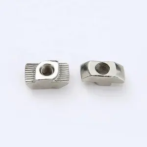 Manufacturer Supply Custom Aluminum Profile Accessory T Nuts M4 M5 M6 M8 Stainless Steel Round Slot T- Nut