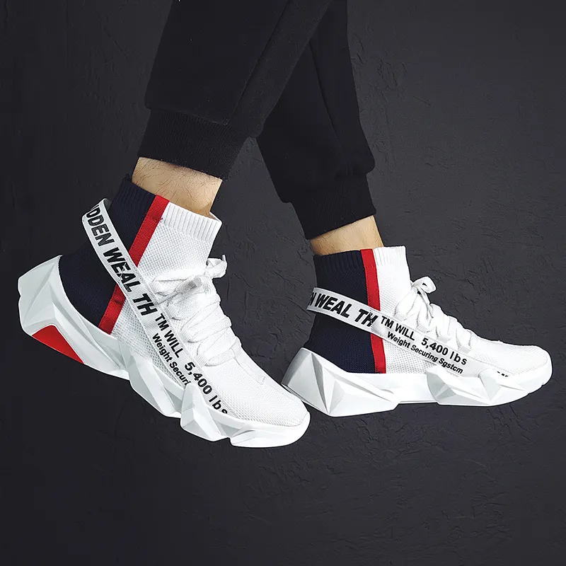 BADIER Women Socks Shoes Mens Mesh Shoes Casual Fly Weave Sneakers Lightweight Walking Running Sport Sneakers
