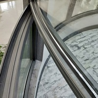 Portes courbées en verre, arc en aluminium, fenêtres, baie et arc en aluminium