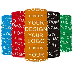 Polyester Headbands Multifunctional Print Colorful Headwear Tubular Seamless Bandana Custom logo buffs