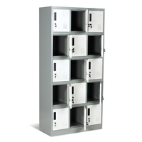Armoire moderne en acier noir, casier de rangement métallique autoportant pour chambre à coucher, dortoir, maison