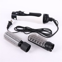 Sèche-cheveux brosse à air chaud 1200W double tension céramique électrique 3-en-1 avec diffuseur pour usage hôtelier