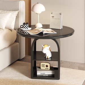 Petite table basse de luxe légère Table de <span class=keywords><strong>chevet</strong></span> <span class=keywords><strong>en</strong></span> <span class=keywords><strong>fer</strong></span> <span class=keywords><strong>forgé</strong></span> avec étagère de rangement domestique pour le coin du salon et de la chambre à coucher - Product Image 3