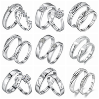 Bagues en diamant ajustables pour Couple, pièces de bijoux de mariage, nouvelle collection