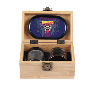 Accessori per fumatori di alta qualità Logo personalizzato tabacco In legno 4 In 1 Kit per fumatori - Product Image 2