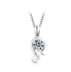 Ciondolo scintillante girocollo di pietre preziose all'ingrosso 1 carato D moissanite 925 argento <span class=keywords><strong>taurus</strong></span> segni zodiacali collana zodiacale - Product Image 3