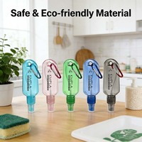 Vente en gros de vaporisateur en plastique PET PETG transparent et pratique écologique 30ml 50ml 60ml 75ml d'alcool