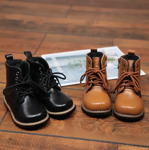 Bottes pour bébé de haute qualité, style britannique, couleur noire, fermeture éclair latérale, lacets, chaussures pour enfants, été, automne, hiver, bottes pour bébé - Product Image 3