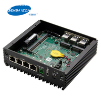 N97 4 Lan I210 DDR4 Más potente Fanless Edge Industrial Pc Mini computadora Soporte WIN Linux