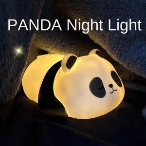 Lampada Notturna in Silicone a Forma <span class=keywords><strong>di</strong></span> Panda per Cameretta Bambini, Luce da Comodino e Tavolo, Regalo <span class=keywords><strong>di</strong></span> Compleanno - Product Image 3