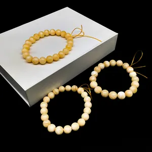 Natural Gemstone Crystal Yellow Calcite Bracelet 8mm 10mm Polished Precious Stone Calcite Bracelet For Women Gift