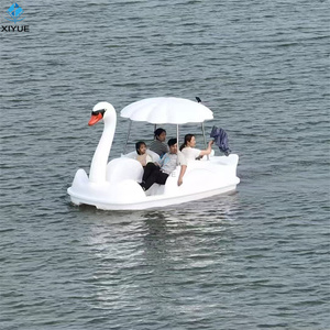 Parco turistico lago acqua barca acqua per adulti attrezzature da gioco 4 persone di plastica fenicottero Goose cigno pedalata per mare lago - Product Image 5
