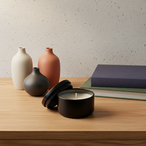 Juego de Velas Aromáticas de Cera de Soya Hechas a Mano con Etiqueta Privada de Lujo, en Frascos Negros, Ideales para Regalo en Acción de Gracias, Diwali y Ramadán - Product Image 5