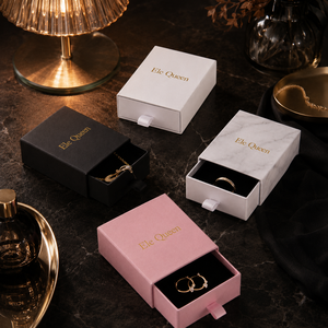 Elegant Drawer Style Jewelry Gift <b>Box</b> with Ribbon Pull for Premium Jewelry Packaging <b>rings</b> earrings necklaces and gift store - Product Image 1