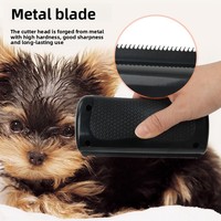 Rasoir manuel en plastique pour toilettage des animaux, lame de retrait des poils, poignée texturée, peigne anti-chute pour chiens et chevaux, en stock