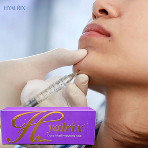 Offre Spéciale Hyalrix 2*1.1mL <span class=keywords><strong>Acide</strong></span> <span class=keywords><strong>Hyaluronique</strong></span> – Remplisseur Dermique pour le Contour du <span class=keywords><strong>Menton</strong></span>, la Définition de la Ligne Maxillaire et l'Amélioration du Pont Nasal - Product Image 1