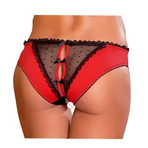 High Quality Sexy Hottransparent Women Lingerie Open Crotch Lace Panties Thong