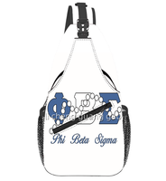 Nouveau Sac Messager Unisexe Personnalisé Chi Eta Phi Sisters Sorority, Design Perles et Lettres Grecques, Sac de Poitrine pour Voyage et Activités de Plein Air