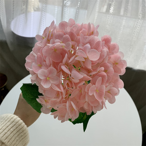 人造真触摸花大绣球花人造婚礼丝绸白色粉色绣球花 - Product Image 5