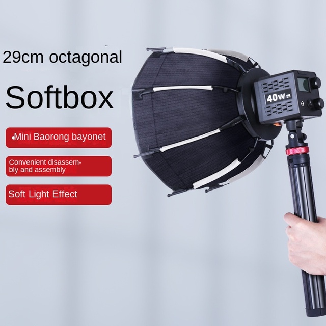 Honeycomb Grid Octagon Softbox 30cm Compatible with Bowens Speedlights for Soft Lighting