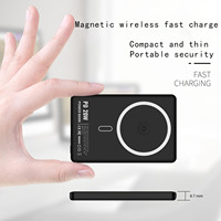 2025 Neues Trendprodukt 2-in-1 Ultra Dünne Schlanke Schnellladende 5000mAh Kabellose Magnetische Powerbank Tragbare Kompakte Powerbanks