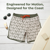 Shorts de bain décontractés vintage pour hommes, extensibles dans 4 directions, pour le surf, avec cordon de serrage à contraste numérique, pour la plage et la piscine, personnalisables sur mesure, MOQ 50