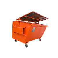 4 yard extérieur mini benne mobile conteneur à déchets à chargement frontal bacs à sauter