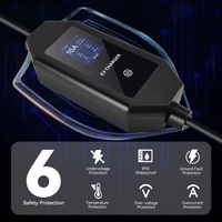Chargeur de véhicule électrique portable Bomern GBT 3,5 kW 7 kW avec contrôle par application, chargeur portable type 2 BYD 32 ampères