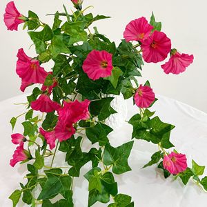 65cm Morning Glory Fleur Artificielle Décoration Murale Maison Tenture Murale <span class=keywords><strong>Chloris</strong></span> pour la Saint Valentin et le Nouvel An - Product Image 4