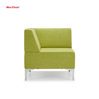 Ensemble de canapés modulaires d'angle pour salle d'attente de bureau, design moderne, structure métallique, combinaison libre, personnalisable, pour espaces publics