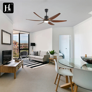 Ventilador de techo negro de 42 pulgadas con lámpara, motor DC, aspas de plástico decorativas modernas, ventilador de techo con lámpara de diodos emisores de luz (LED) y motor DC. - Product Image 6