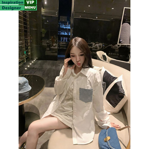 Camisas Elegantes de Seda para Mulheres com Manga Longa e Botões, Blusas Casuais Soltas em Cores Sólidas para Uso Diário - Product Image 3