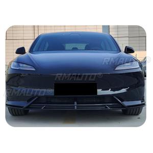 Diffuseur de pare-chocs avant noir brillant pour Tesla Model 3 2023+ - Pièce de modification et protection de pare-chocs - Product Image 3