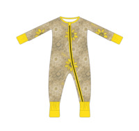 Kotak Misteri Bayi Serat Bambu Grosir, Romper Zippy Cetak Acak, Pakaian Tidur Bayi Baru Lahir Beraneka Ragam, Set Piyama Anak Siap Kirim
