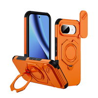 Coque de téléphone antichoc 2-en-1 avec béquille et protection d'objectif coulissante pour Google Pixel 10a