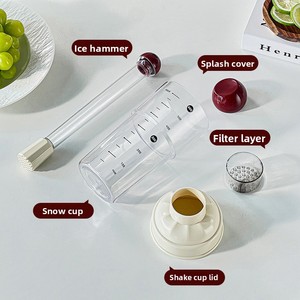 En gros, ensemble d'outils pour la préparation de thé au citron <span class=keywords><strong>maison</strong></span>, avec <span class=keywords><strong>shaker</strong></span> manuel robuste et résistant pour la préparation directe, idéal pour les stands de thé au lait. - Product Image 4