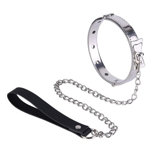 Wholesale FAAK BDSM Metal Collar with Leash Rope Fetish Restraint Choker for Women Men SM Body Stimulation, Bondage Necklace - Product Image 5