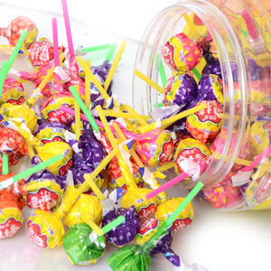 Venta al por mayor de caramelos duros con sabor a fruta Halal, piruleta Big <span class=keywords><strong>Boom</strong></span> en forma de <span class=keywords><strong>bola</strong></span> empaquetada en botellas con decoración de glaseado - Product Image 2