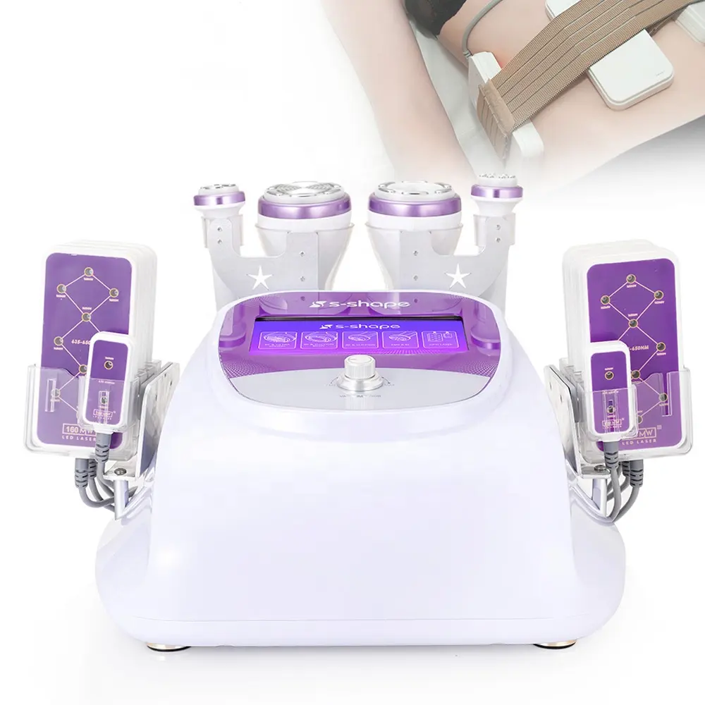 Tốt nhất Cavi 6 trong 1 cơ thể điêu khắc chất béo giảm cân máy 160mws Lipo Laser Miếng đệm với RF chân không EL EMS Máy định hình