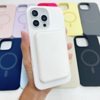 Étui en silicone liquide étui de téléphone magnétique antichoc pour iPhone 16 15 Pro Max 14 13 12 doublure en microfibre douce anti-rayures