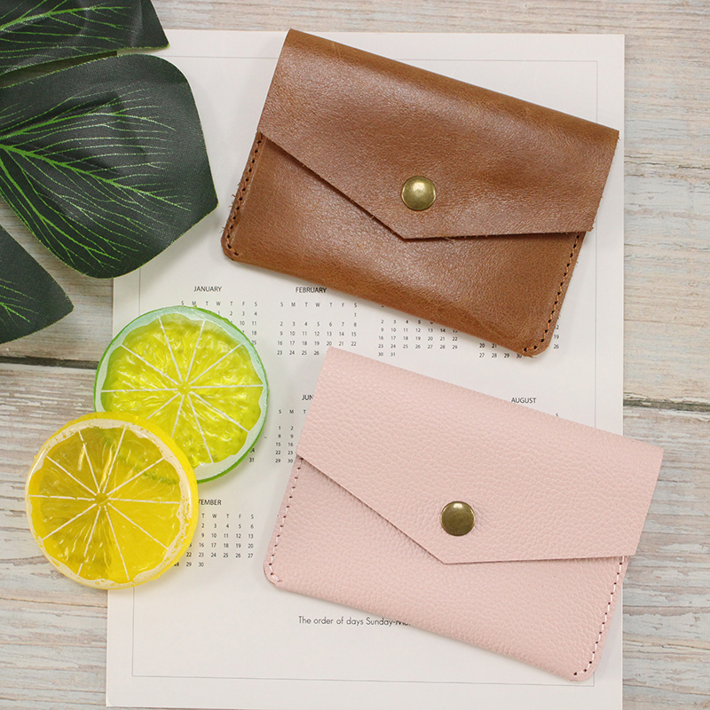 Stylish Portable Faux Leather Card Pouch