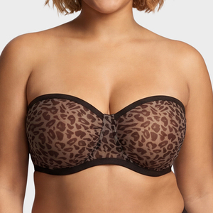 <span class=keywords><strong>Reggiseno</strong></span> <span class=keywords><strong>Balconette</strong></span> Senza Spalline in Rete Traspirante con Ferretto, Solido, Senza Cuciture, con Supporto Push-up per Donna - Product Image 4