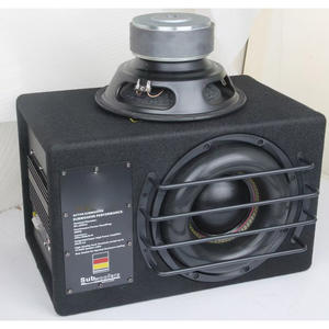 Caisson de basses passif DC 12V à bobine unique de 10 pouces boîte en bois vide MDF carré avec haut-parleur de Modification de voiture activé par <span class=keywords><strong>Bluetooth</strong></span> en feutre - Product Image 4